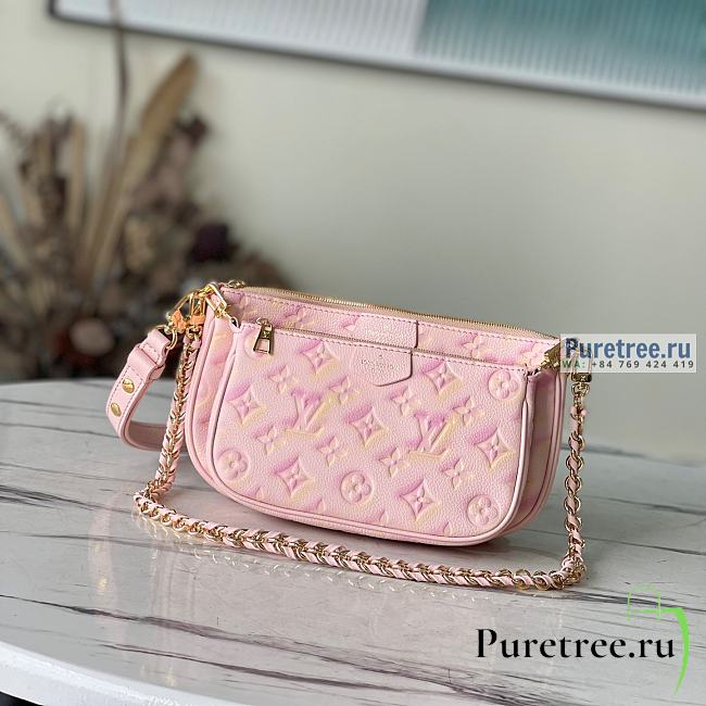 Louis Vuitton | Multi Pochette Accessoires Pink Sprayed And Grained Leather M46093 - 24 x 13.5 x 4cm - 1