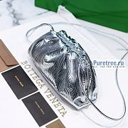 Bottega Veneta | Mini Pouch Silver Calfskin - 22 x 13 x 5cm - 5