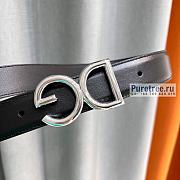 D&G | Black Leather Belt With Silver - 3.0cm - 2
