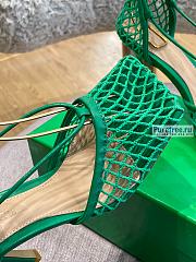 Bottega Veneta | Mesh And Leather Sandals Grass - 9cm - 2