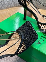 Bottega Veneta | Mesh And Leather Sandals Black - 9cm - 3