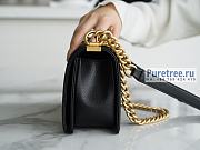 CHANEL | Boy Handbag Grained Calfskin & Gold Metal - 25 x 15 x 9cm - 4
