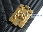 CHANEL | Boy Handbag Grained Calfskin & Gold Metal - 25 x 15 x 9cm - 6