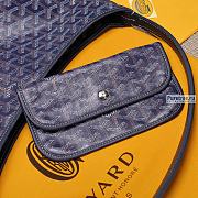 GOYARD | Bohème Hobo Bag Navy Blue Goyardine Canvas & Calfskin - 27 x 15 x 42cm - 3