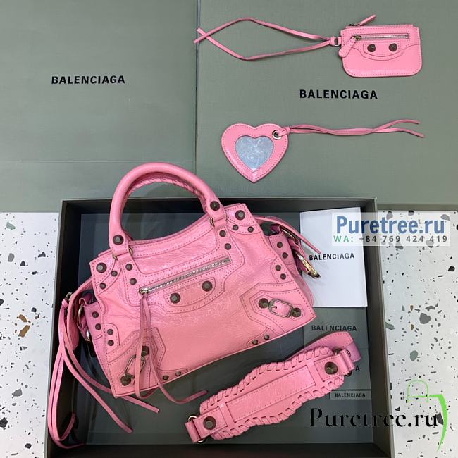 BALENCIAGA | Neo Cagole Xs Handbag In Light Pink Lambskin - 26 x 12 x 18cm - 1