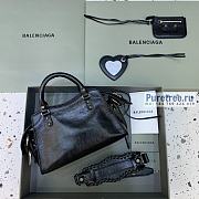 BALENCIAGA | Neo Cagole XS Handbag In Black Lambskin - 26 x 12 x 18cm - 2