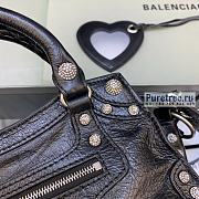 BALENCIAGA | Neo Cagole XS Handbag With Rhinestones In Black Lambskin - 26 x 12 x 18cm - 3