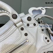 BALENCIAGA | Neo Cagole XS Handbag In White Lambskin - 26 x 12 x 18cm - 4