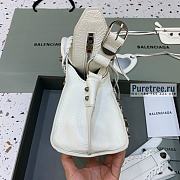 BALENCIAGA | Neo Cagole XS Handbag In White Lambskin - 26 x 12 x 18cm - 6