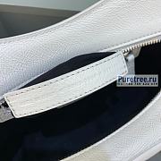 BALENCIAGA | Neo Cagole XS Handbag With Rhinestones In White Lambskin - 26 x 12 x 18cm - 2