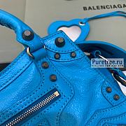 BALENCIAGA | Neo Cagole XS Handbag In Blue Lambskin - 26 x 12 x 18cm - 4
