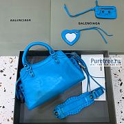 BALENCIAGA | Neo Cagole XS Handbag In Blue Lambskin - 26 x 12 x 18cm - 5