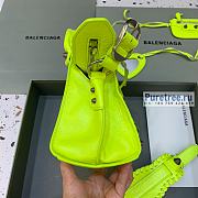 BALENCIAGA | Neo Cagole XS Handbag In Neon Yellow Lambskin - 26 x 12 x 18cm - 3