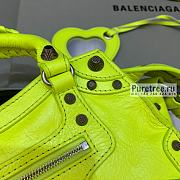 BALENCIAGA | Neo Cagole XS Handbag In Neon Yellow Lambskin - 26 x 12 x 18cm - 5