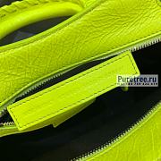 BALENCIAGA | Neo Cagole XS Handbag In Neon Yellow Lambskin - 26 x 12 x 18cm - 6