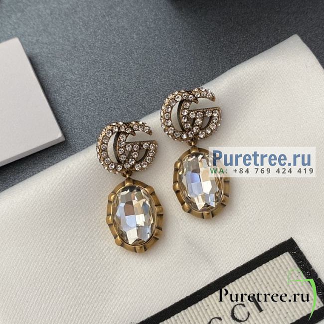 GUCCI | Double G Earrings With Crystals - 1