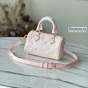 Louis Vuitton | Nano Speedy Pink Monogram Grained Leather M81508 - 16 x 10 x 7.5cm - 1