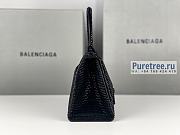 BALENCIAGA | Hourglass Small Handbag Black With Rhinestones - 23 x 10 x 14cm - 5