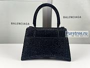 BALENCIAGA | Hourglass Small Handbag Black With Rhinestones - 23 x 10 x 14cm - 4