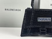 BALENCIAGA | Hourglass Small Handbag Black With Rhinestones - 23 x 10 x 14cm - 3