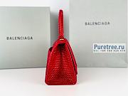 BALENCIAGA | Hourglass Small Handbag Red With Rhinestones - 23 x 10 x 14cm - 2
