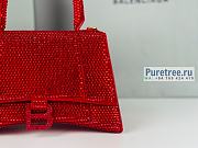 BALENCIAGA | Hourglass Small Handbag Red With Rhinestones - 23 x 10 x 14cm - 5