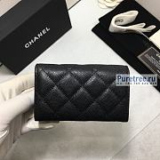 CHANEL | Classic Flap Wallet Gold/Black Caviar - 10.5 x 7.5 x 3cm - 5