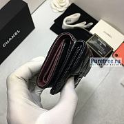 CHANEL | Classic Flap Wallet Silver/Black Caviar - 10.5 x 7.5 x 3cm - 5