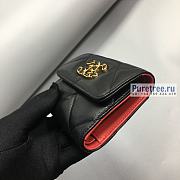 CHANEL | 19 Small Flap Wallet Black Lambskin AP1064 - 11 x 9.5 x 3cm - 2