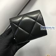 CHANEL | 19 Small Flap Wallet Black Lambskin AP1064 - 11 x 9.5 x 3cm - 3