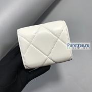 CHANEL | 19 Small Flap Wallet White Lambskin AP1064 - 11 x 9.5 x 3cm - 2