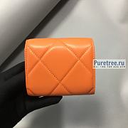 CHANEL | 19 Small Flap Wallet Orange Lambskin AP1064 - 11 x 9.5 x 3cm - 4