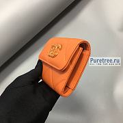 CHANEL | 19 Small Flap Wallet Orange Lambskin AP1064 - 11 x 9.5 x 3cm - 5