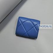 CHANEL | 19 Small Flap Wallet Blue Lambskin AP1064 - 11 x 9.5 x 3cm - 5