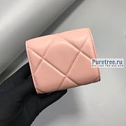 CHANEL | 19 Small Flap Wallet Pink Lambskin AP1064 - 11 x 9.5 x 3cm - 6