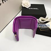 CHANEL | 19 Small Flap Wallet Purple Lambskin AP1064 - 11 x 9.5 x 3cm - 2