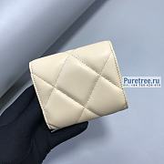 CHANEL | 19 Small Flap Wallet Beige Lambskin AP1064 - 11 x 9.5 x 3cm - 5