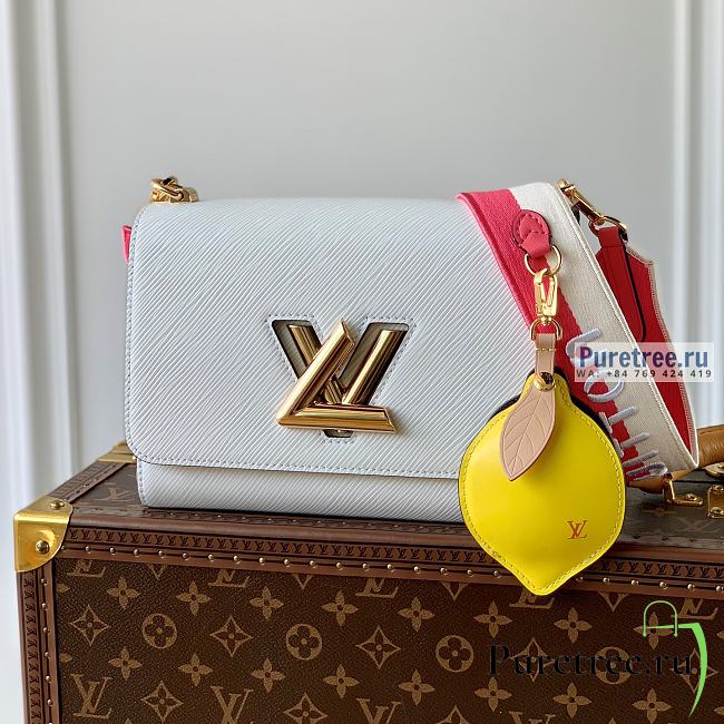 Louis Vuitton | Twist MM White Epi Grained Leather M20681 - 23 x 17 x 9.5cm - 1
