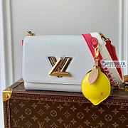 Louis Vuitton | Twist MM White Epi Grained Leather M20681 - 23 x 17 x 9.5cm - 1
