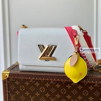 Louis Vuitton | Twist MM White Epi Grained Leather M20681 - 23 x 17 x 9.5cm