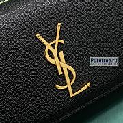 YSL | Kate Medium Chain Bag In Gold/Black Grain Leather - 24 x 14.5 x 5.5cm - 3