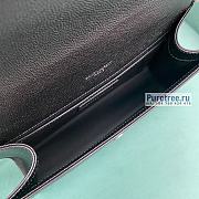 YSL | Kate Medium Chain Bag In Silver/Black Grain Leather - 24 x 14.5 x 5.5cm - 3