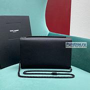 YSL | Kate Medium Chain Bag In Black Grain Leather - 24 x 14.5 x 5.5cm - 4