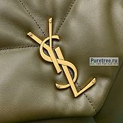 YSL | Puffer Medium Chain Bag In Gold/Olive Quilted Lambskin - 35 x 23 x 13.5cm - 3