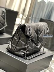 YSL | Puffer Medium Chain Bag In Black Quilted Lambskin - 35 x 23 x 13.5cm - 4