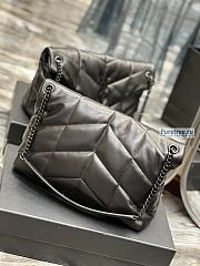 YSL | Puffer Medium Chain Bag In Black Quilted Lambskin - 35 x 23 x 13.5cm - 6