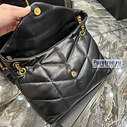 YSL | Puffer Medium Chain Bag In Gold/Black Quilted Lambskin 35x23x13.5 cm - 3