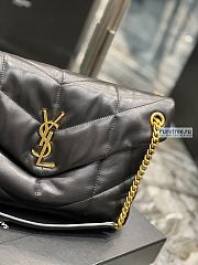 YSL | Puffer Medium Chain Bag In Gold/Black Quilted Lambskin 35x23x13.5 cm - 6