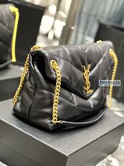 YSL | Puffer Medium Chain Bag In Gold/Black Quilted Lambskin 35x23x13.5 cm - 5