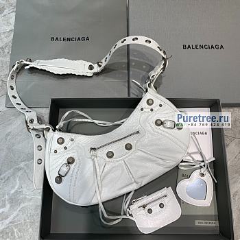 BALENCIAGA | Le Cagole Shoulder Bag In White - 33 x 16 x 8cm